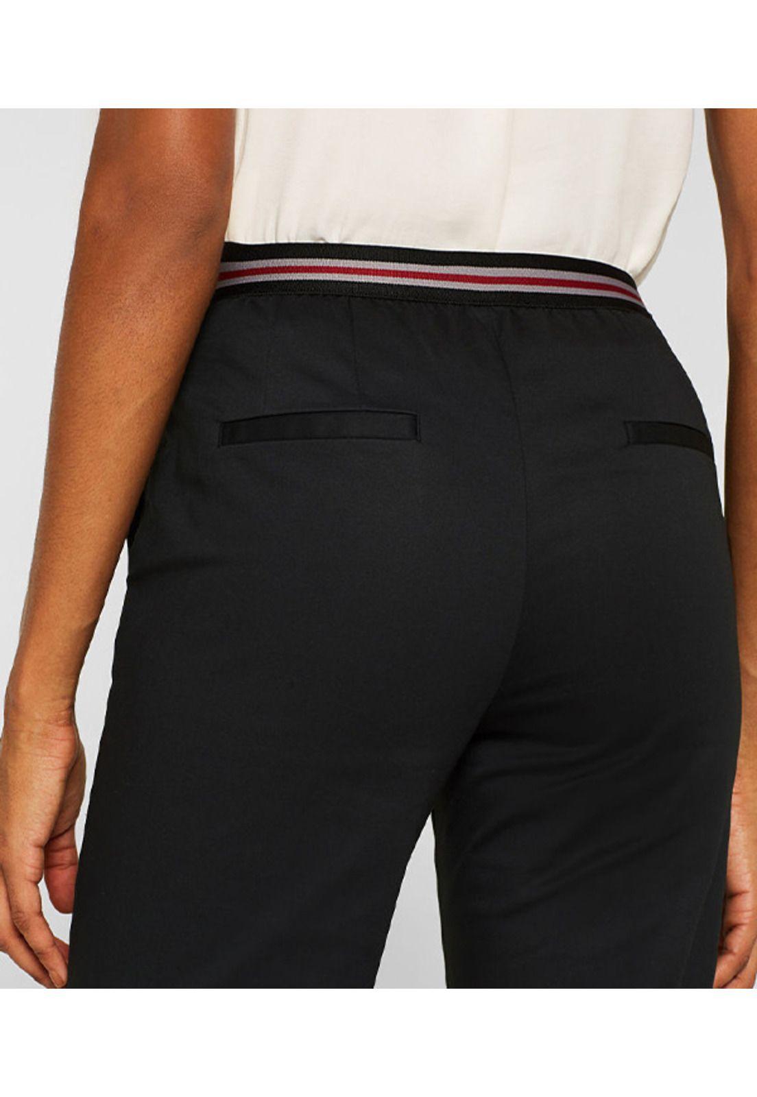 Pantalón con cintura elástica a rayas-5