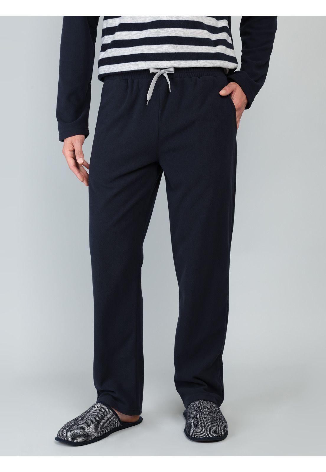 Pijama Largo Polar Regular Fit Azul Arrow P1I3307AZ-4