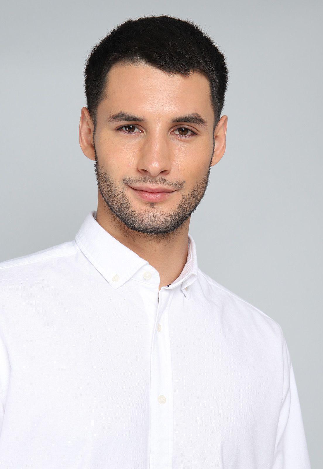 Camisa Hombre Arrow Oxford Spandex Elástica Manga Larga-3