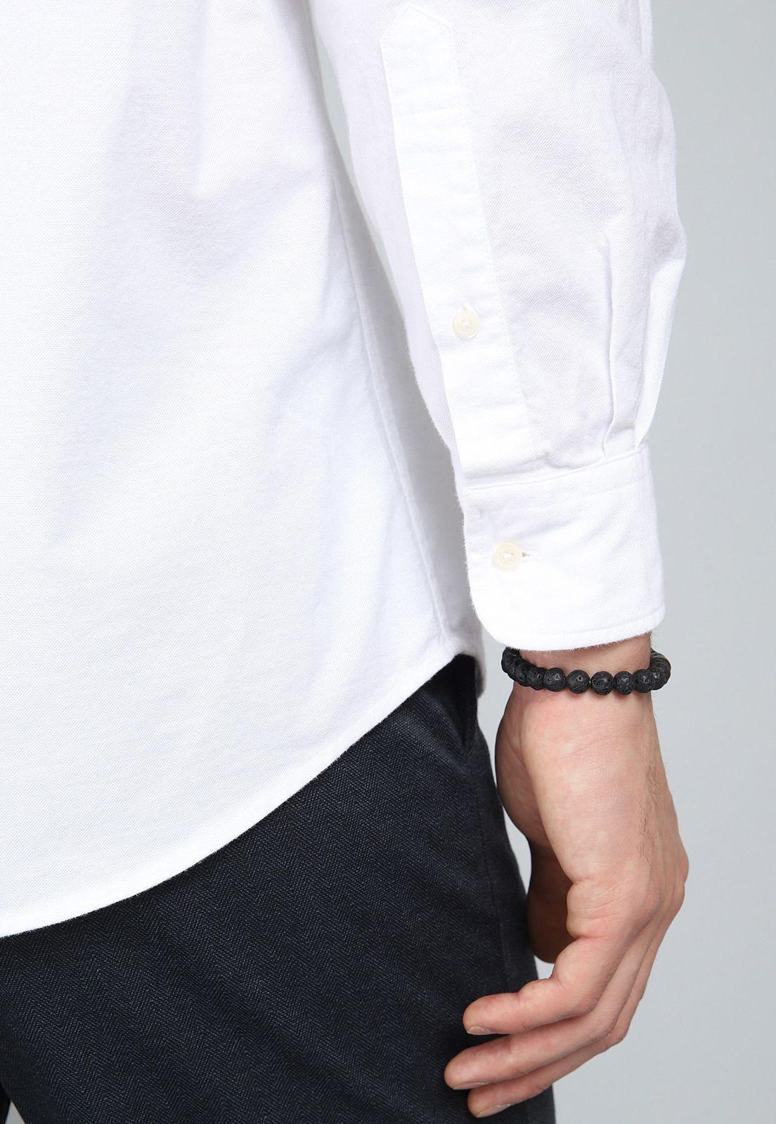 Camisa Hombre Arrow Oxford Spandex Elástica Manga Larga-6