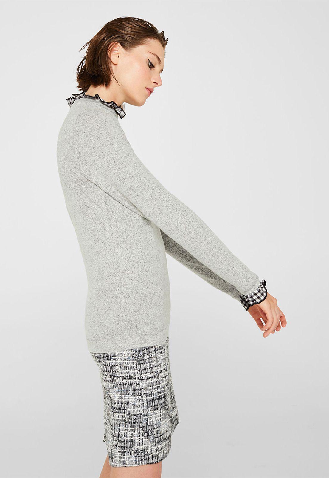 Polera Manga Larga Con Detallles De Tela Esprit-1