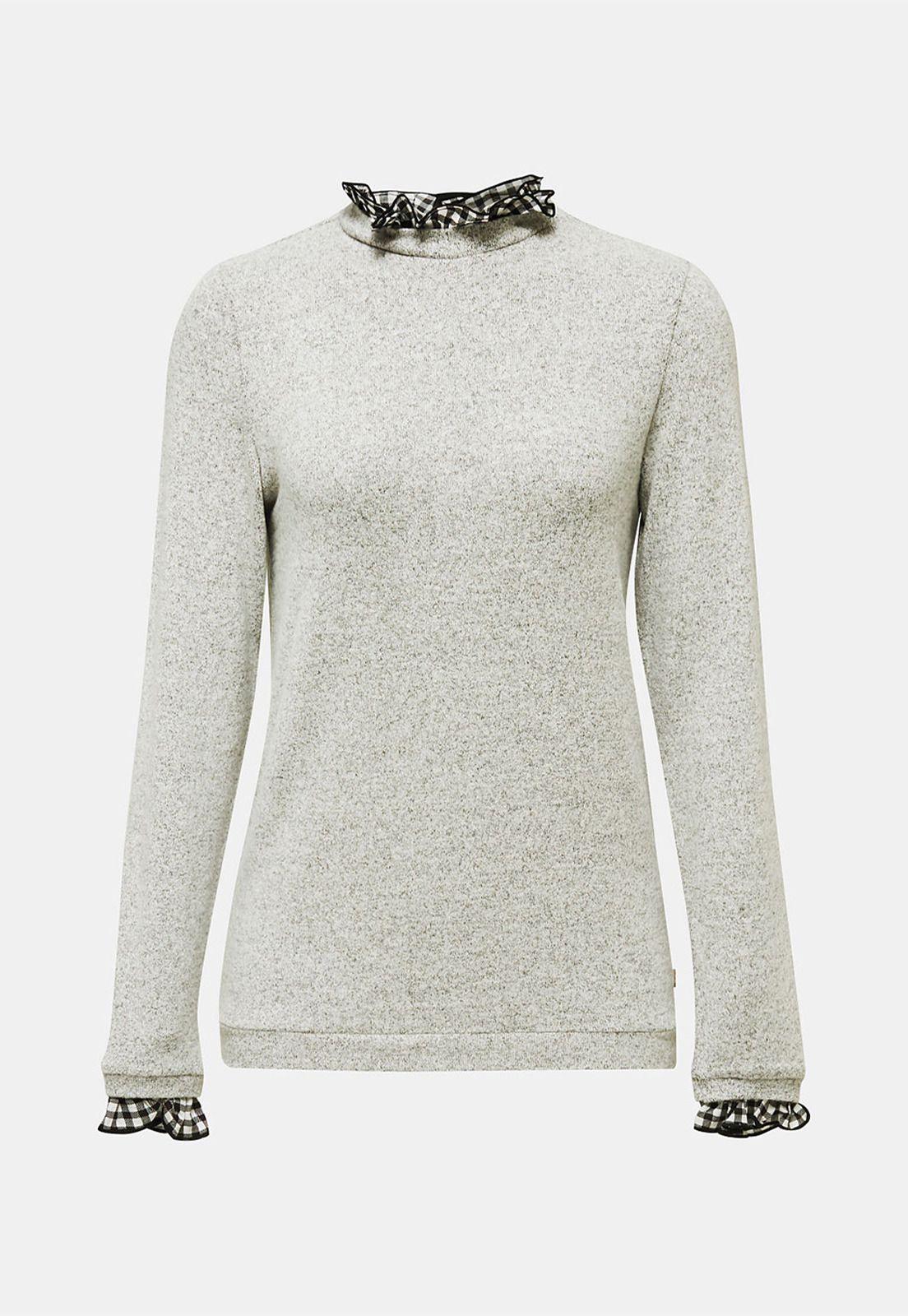 Polera Manga Larga Con Detallles De Tela Esprit-3