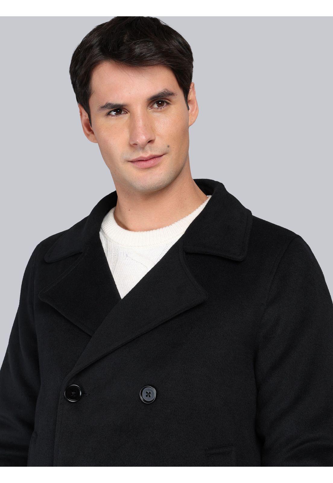 Abrigo Cruzado Regular Fit Negro Soviet SCIG088NE-2