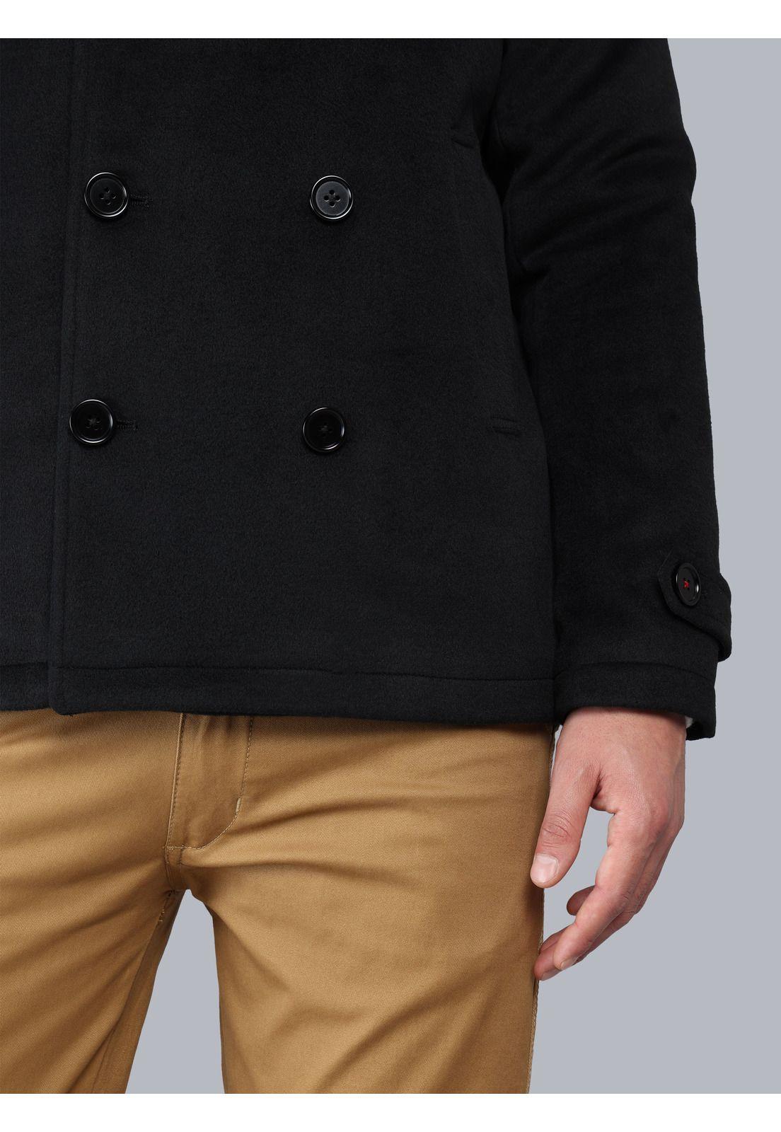 Abrigo Cruzado Regular Fit Negro Soviet SCIG088NE-4