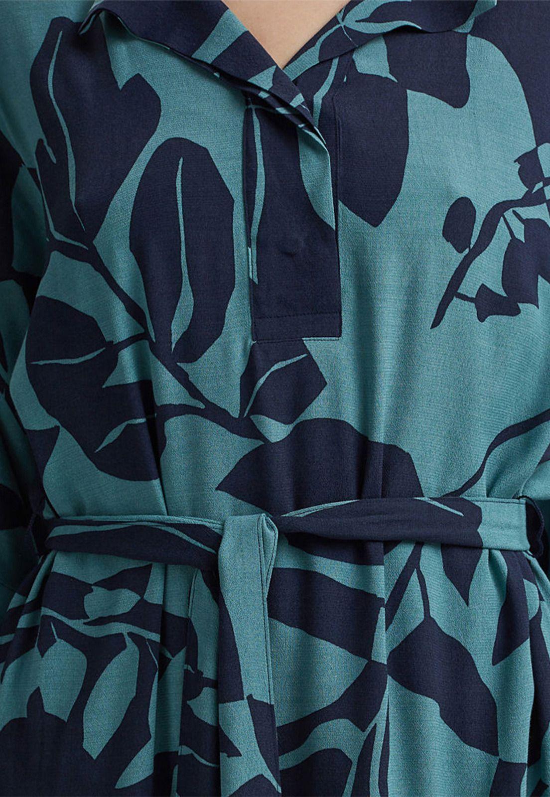 Vestido Estampado Con Cinturón Esprit-2