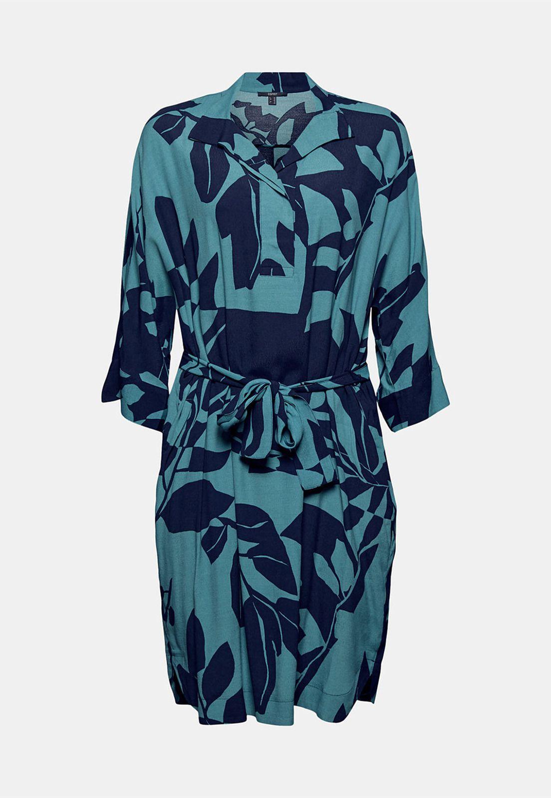 Vestido Estampado Con Cinturón Esprit-3