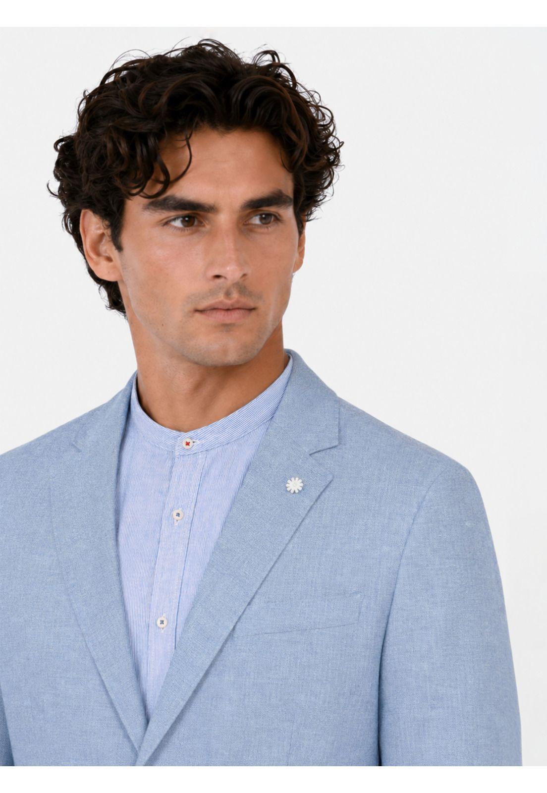 Blazer Fantasía Lino Tailored Fit Celeste Arrow 5035024CE-2