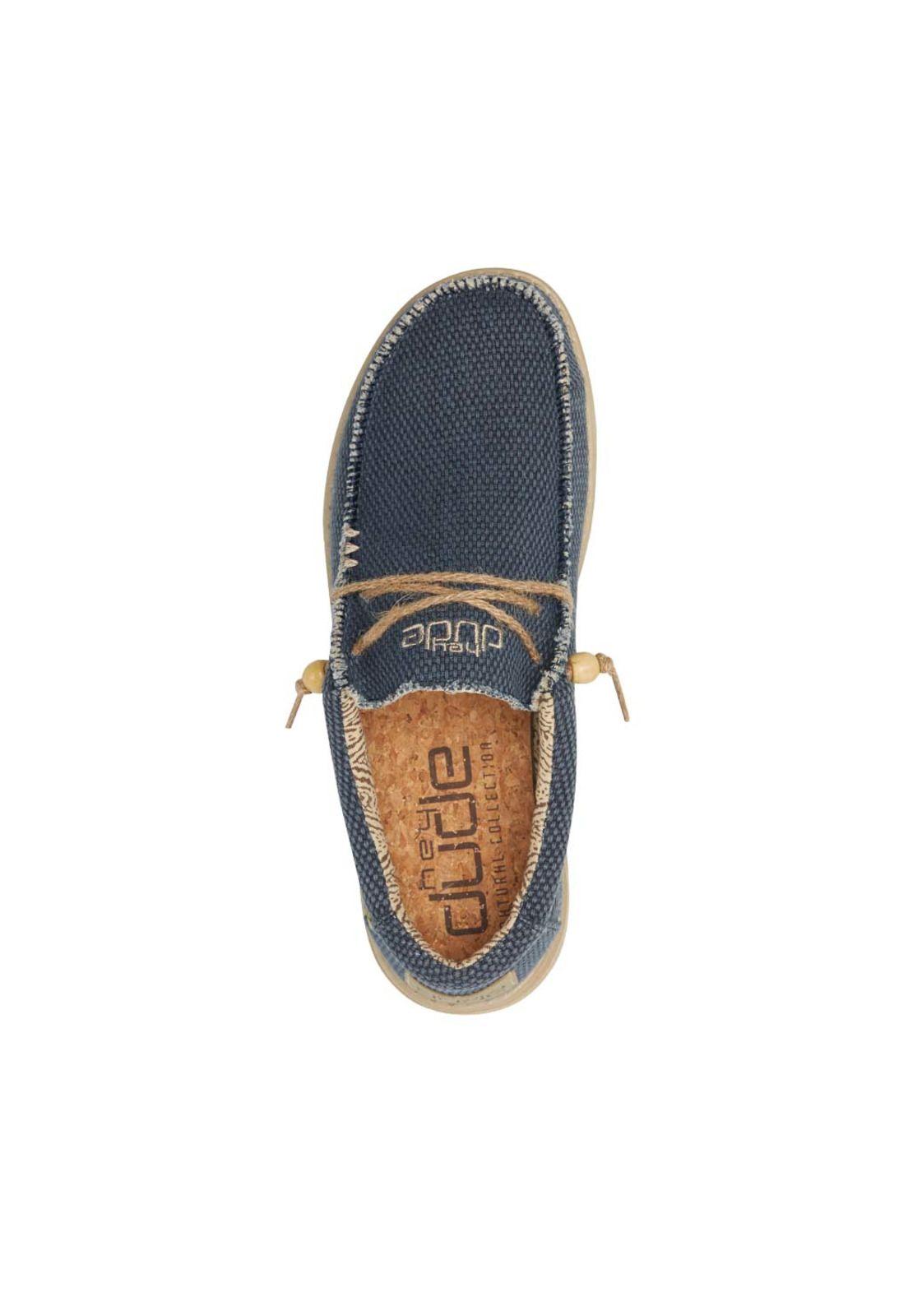 Zapato Wally Braided  Blue Night HeyDude-5