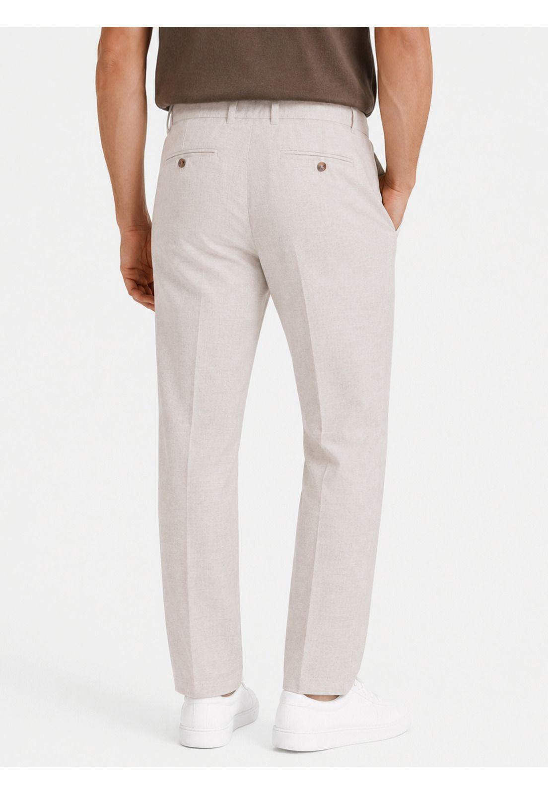 Pantalón Lino Regular Fit Beige Arrow 5335350BE-1
