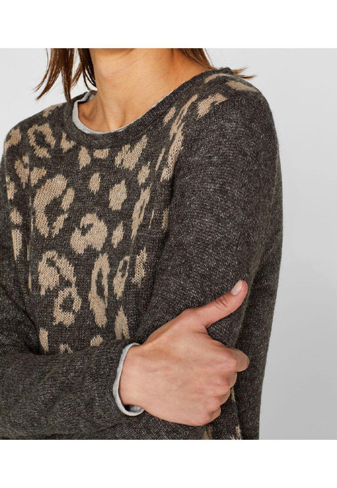 Sweater con diseño de leopardo-1