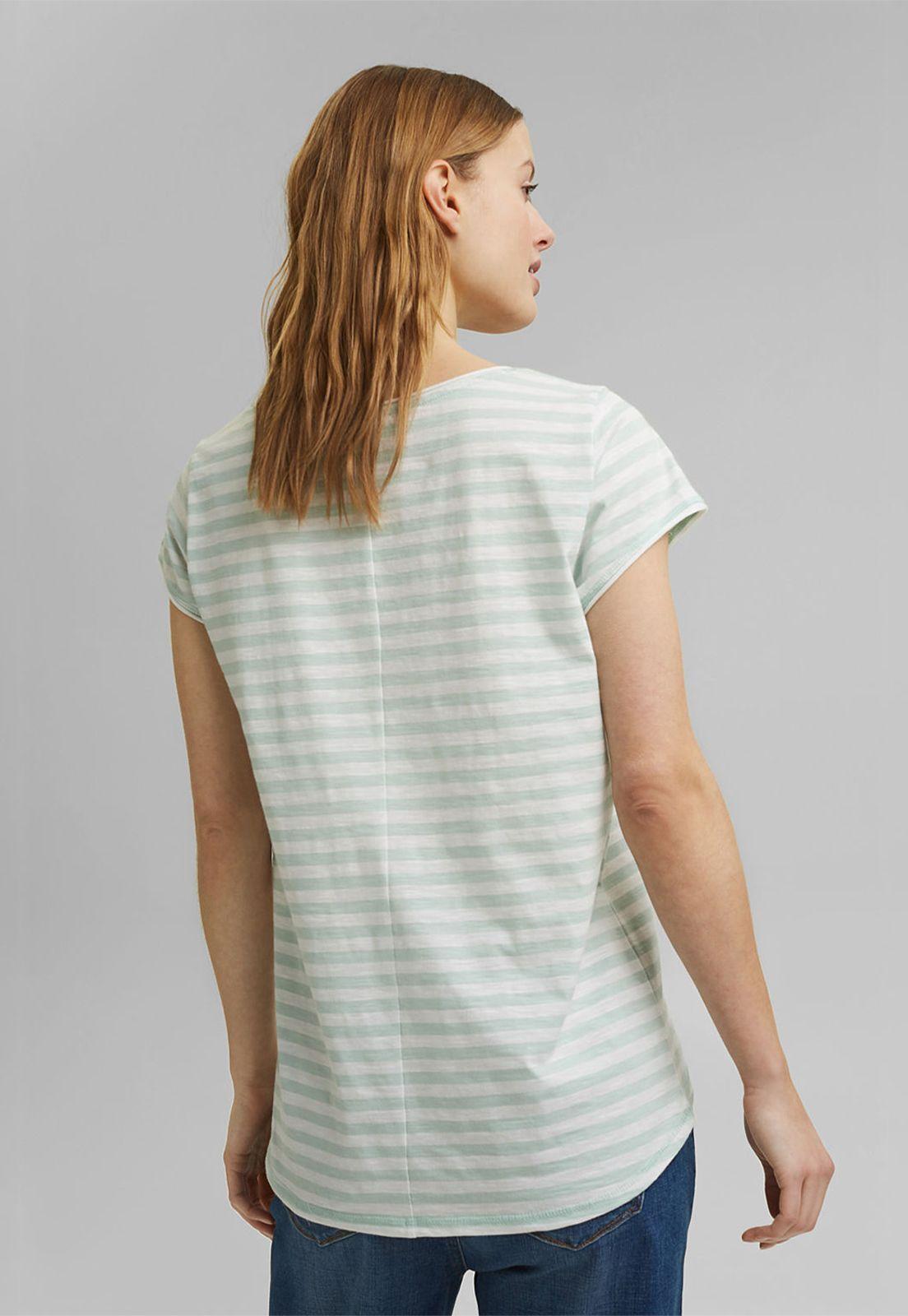 Polera Mujer Rayada De Cuello V Esprit-1