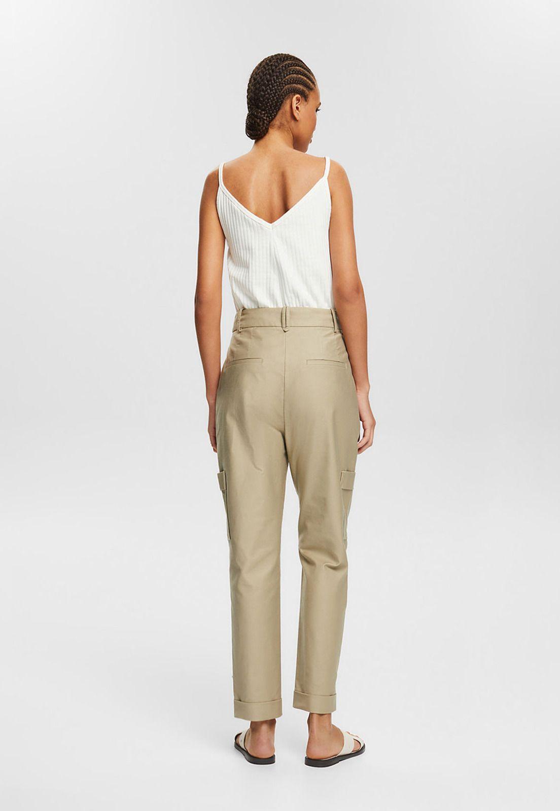 Pantalón Estilo Cargo Tiro Alto Mujer Esprit-1