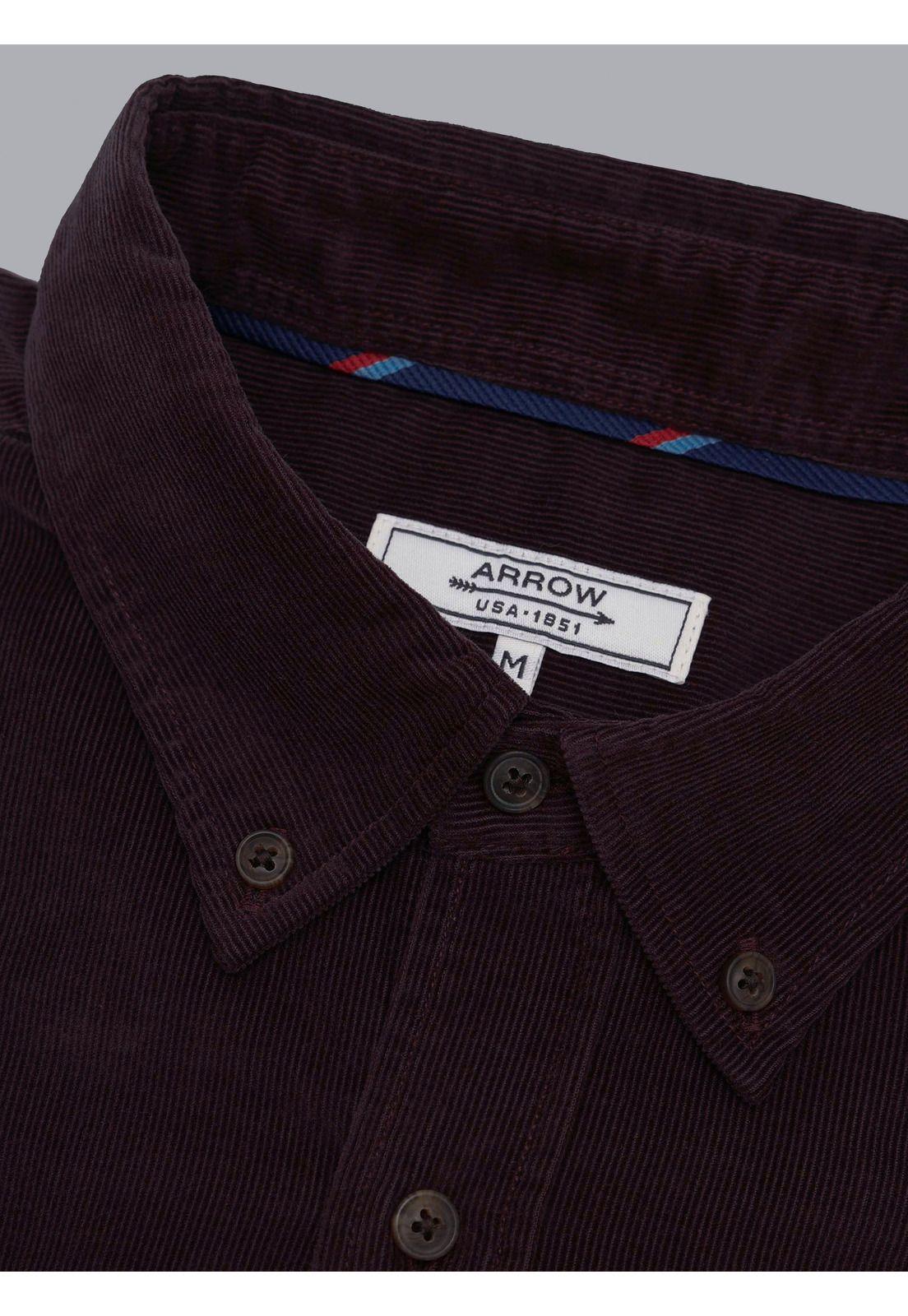 Camisa Cotelé Regular Fit Burdeo Arrow CM33023BU-4