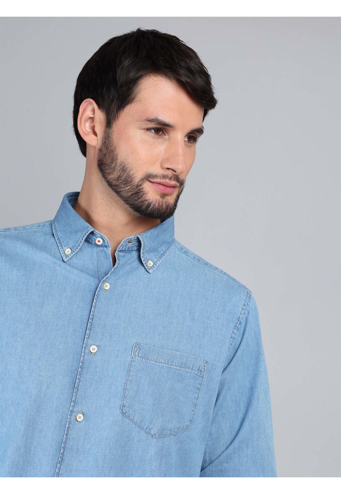 Camisa Denim Regular Fit Celeste Arrow CM33050CE-2