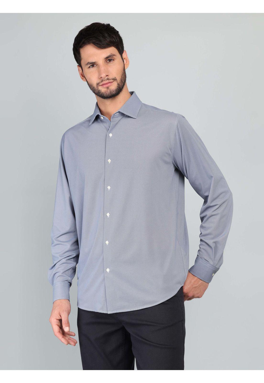 Camisa Ultra Spandex Regular Fit Azul Marino Arrow CM33052NB-0