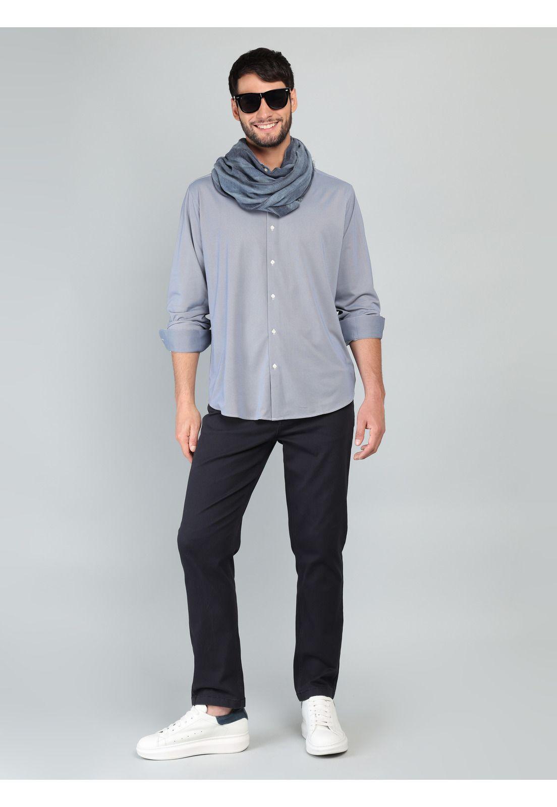 Camisa Ultra Spandex Regular Fit Azul Marino Arrow CM33052NB-3