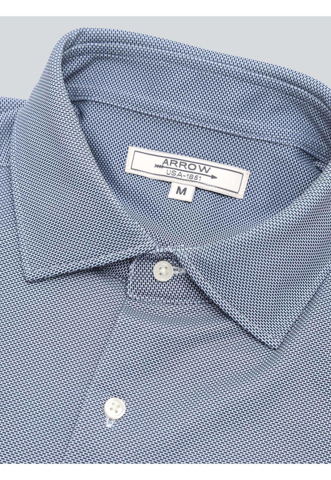 Camisa Ultra Spandex Regular Fit Azul Marino Arrow CM33052NB-4