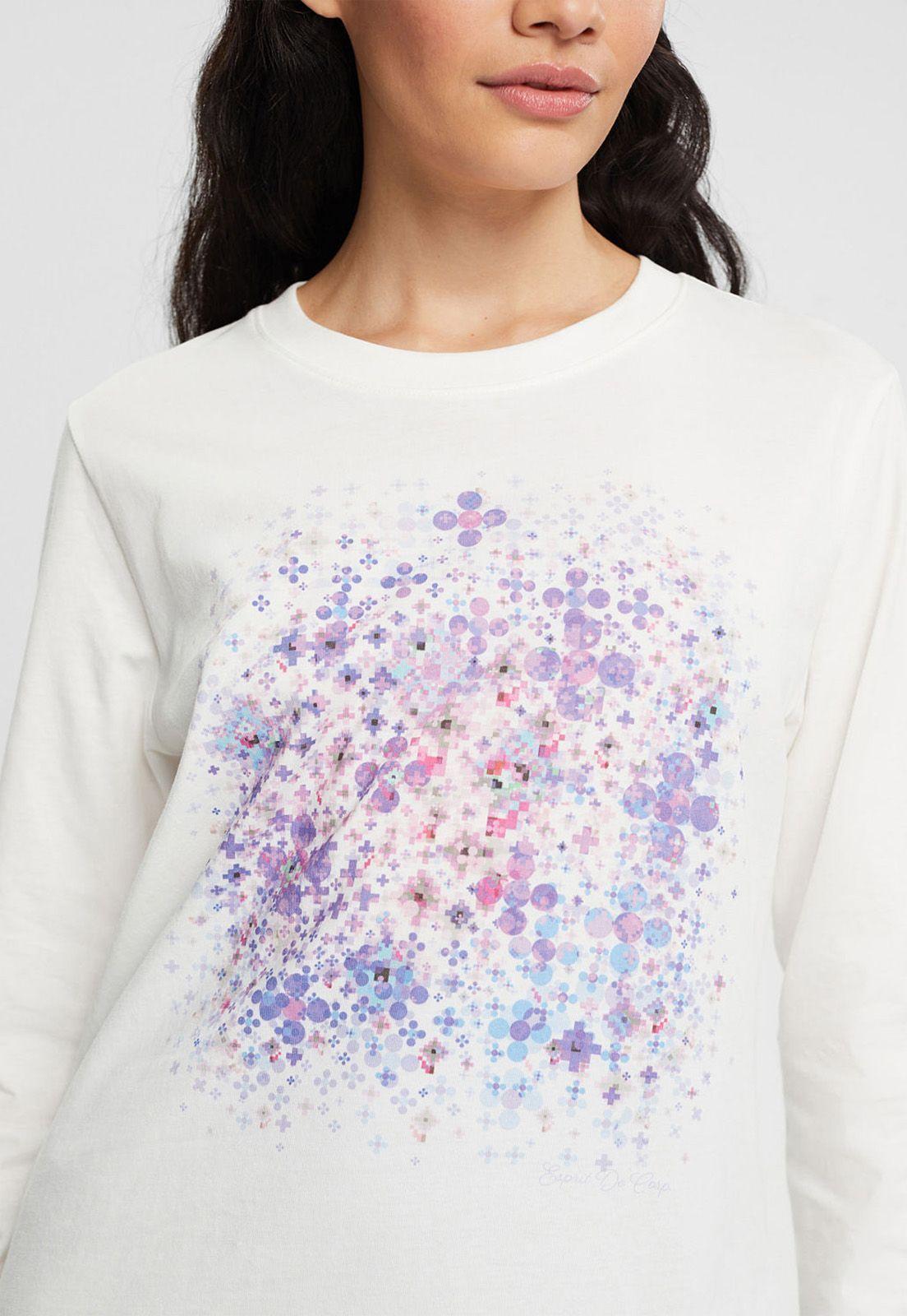 Polera De Manga Larga Con Estampado Mujer Esprit-2