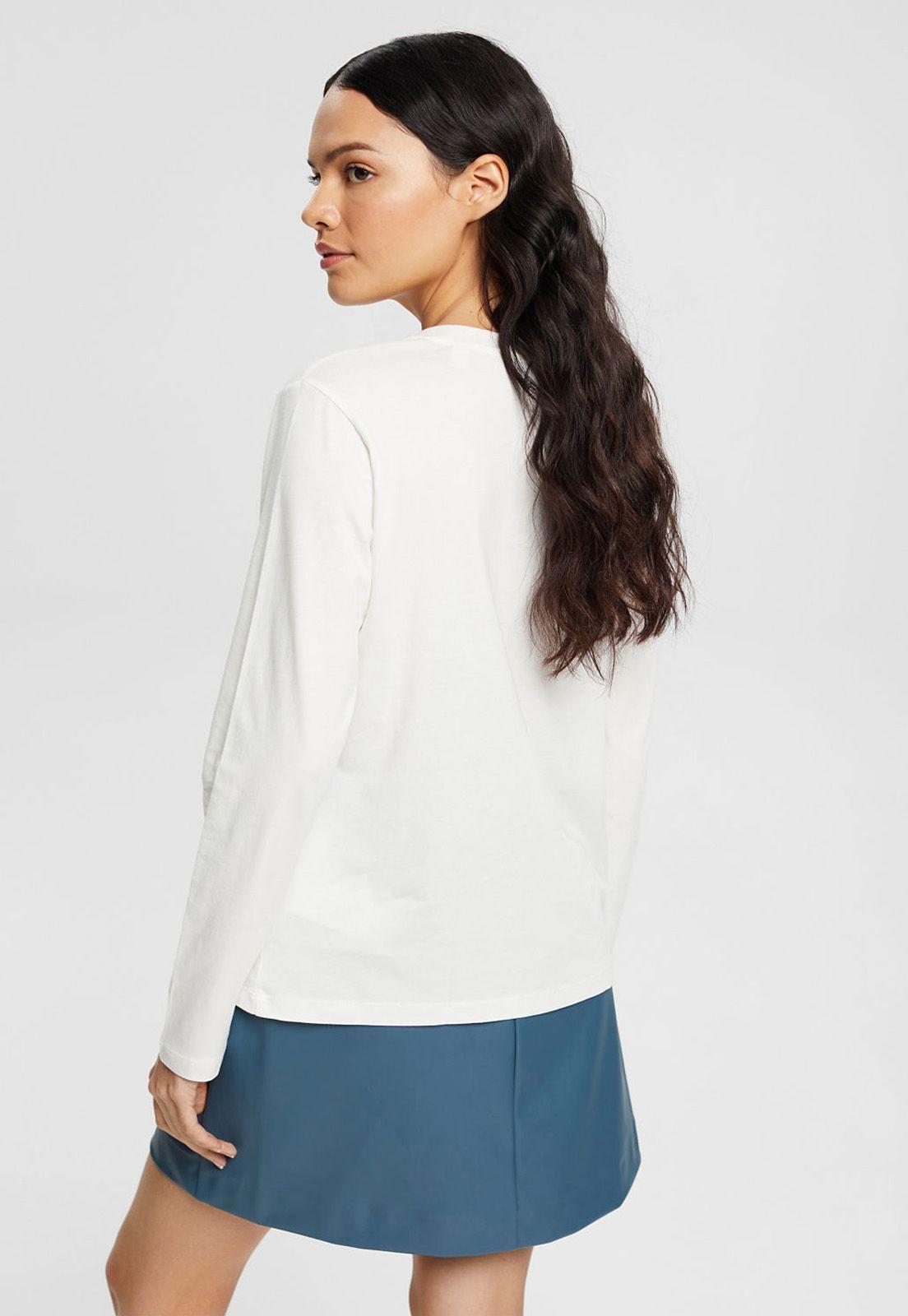 Polera De Manga Larga Con Estampado Mujer Esprit-1