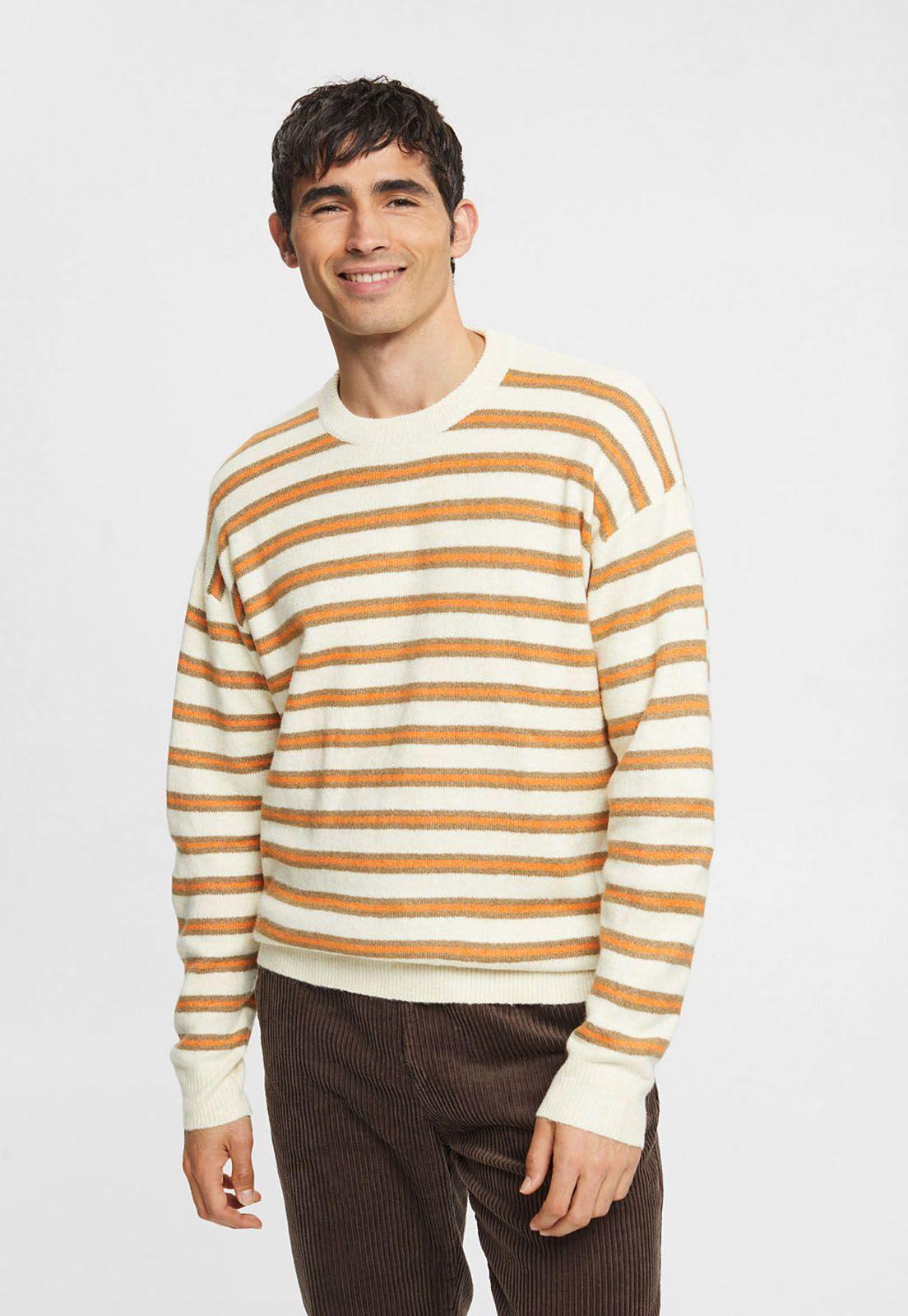 Sweater De Punto A Rayas Hombre Esprit invierno-0