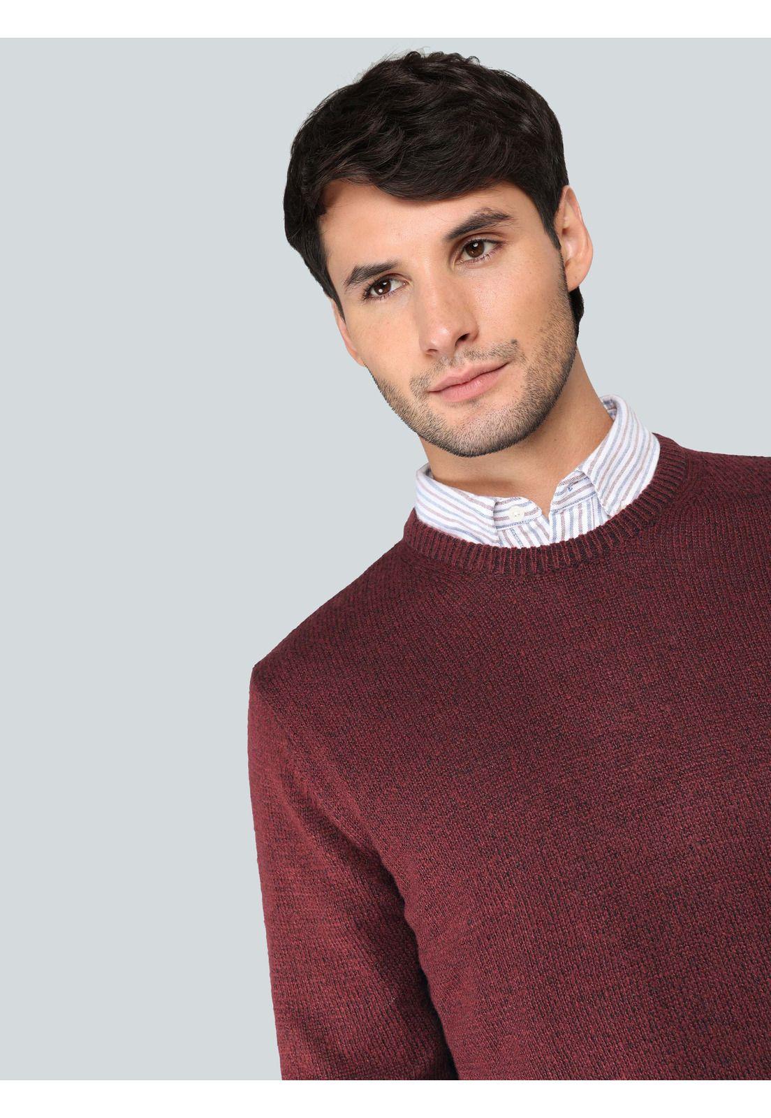 Sweater Cuello Redondo Regular Fit Burdeo Arrow SW33099BU-2