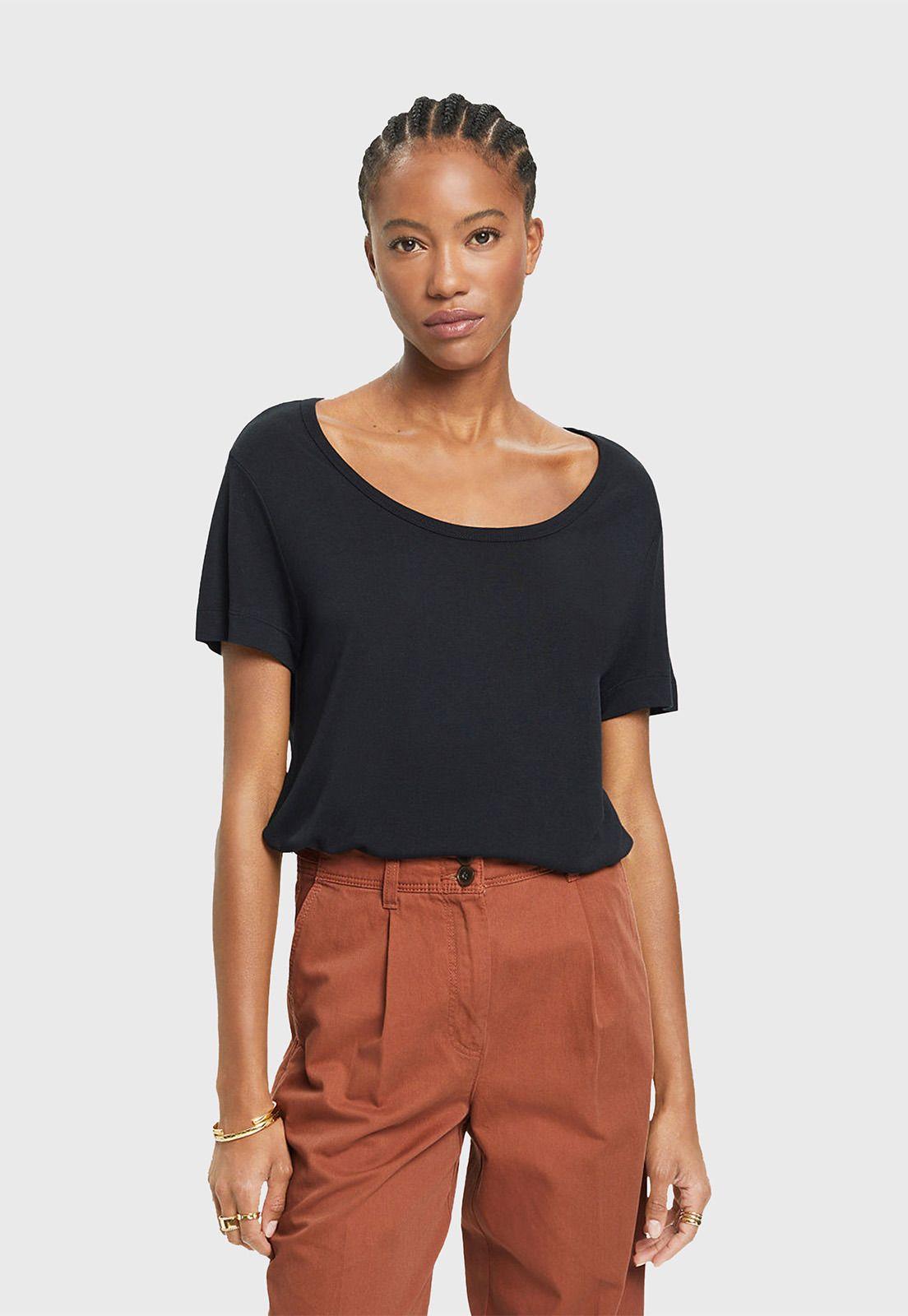 Polera de Viscosa Cuello Redondo Mujer Esprit 033EE1K338-0