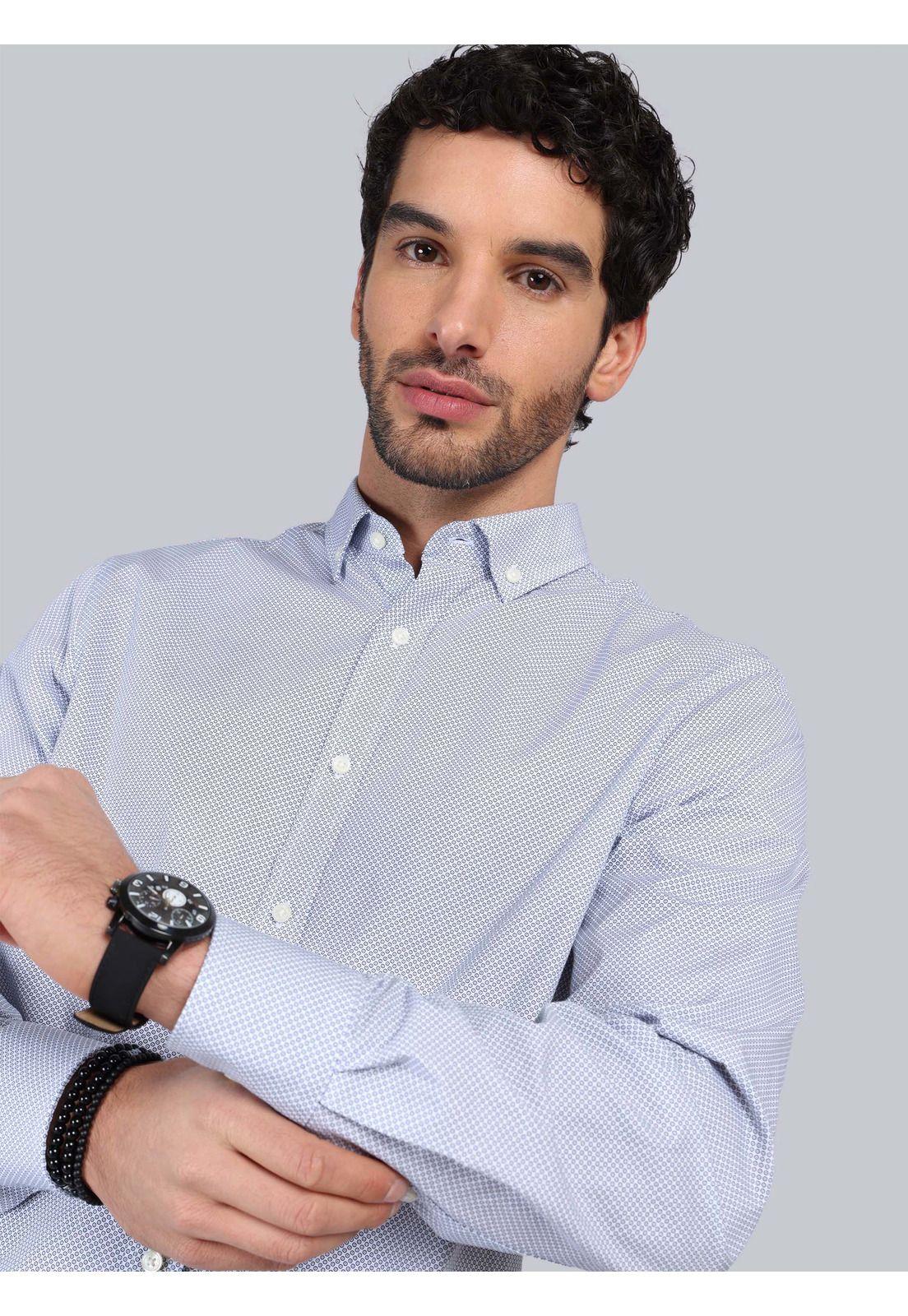 Camisa Print Tailored Fit Azul Piero Butti PBCIF03AZ-2