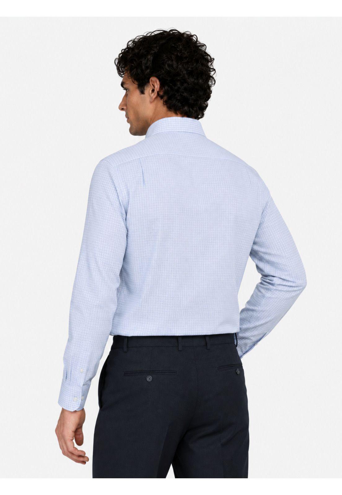 Camisa Formal Cuadros Tailored Fit Celeste Arrow ARM0629CE-2
