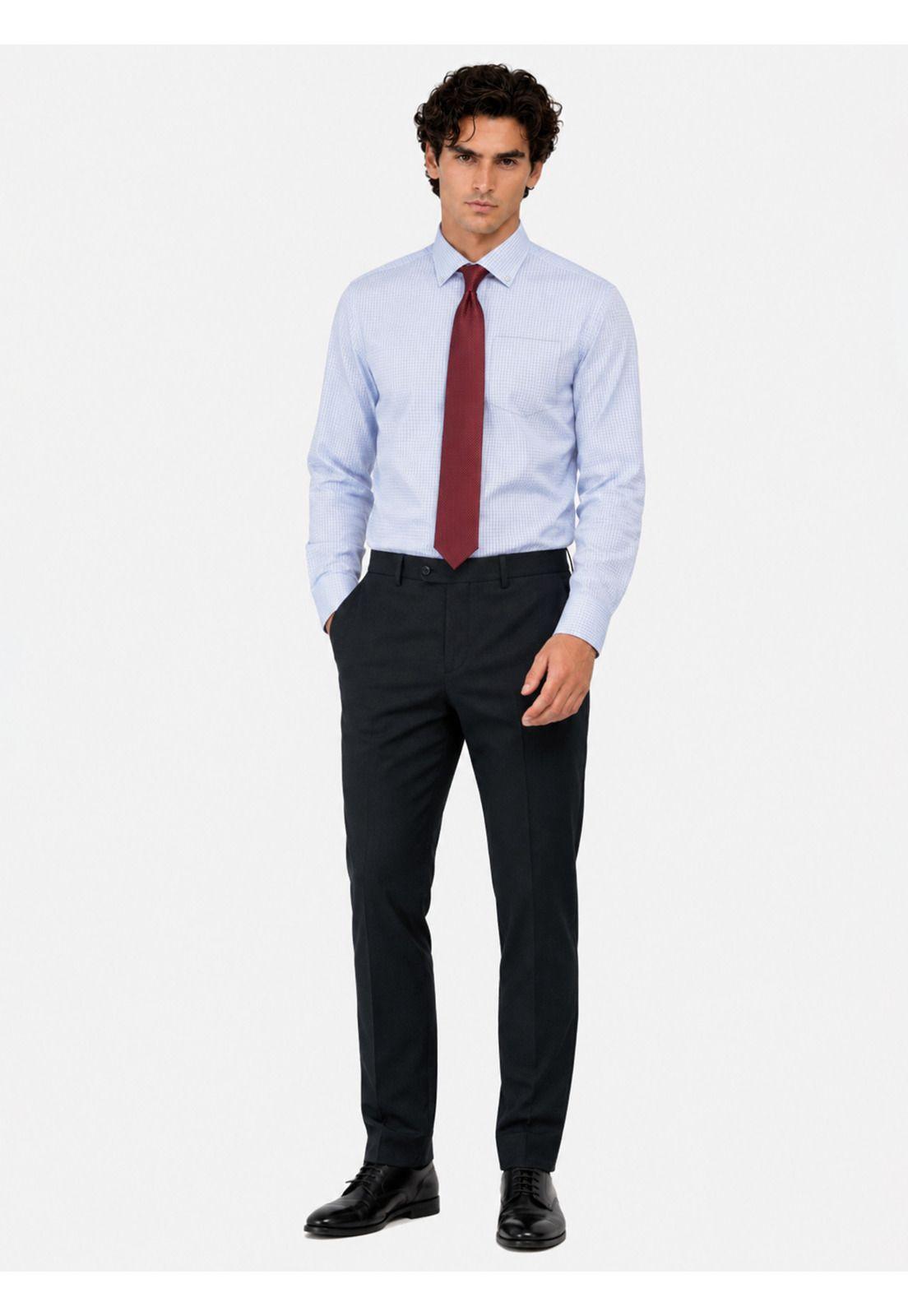 Camisa Formal Cuadros Tailored Fit Celeste Arrow ARM0629CE-4