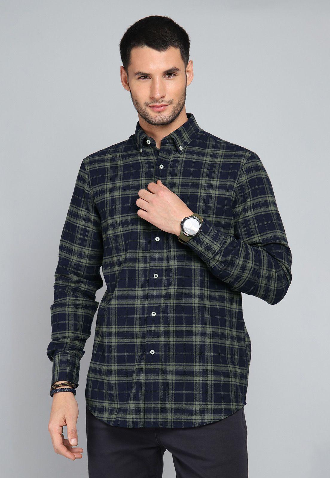Camisa Cuadros Manga Larga Guy Laroche GLBIF48NB-0