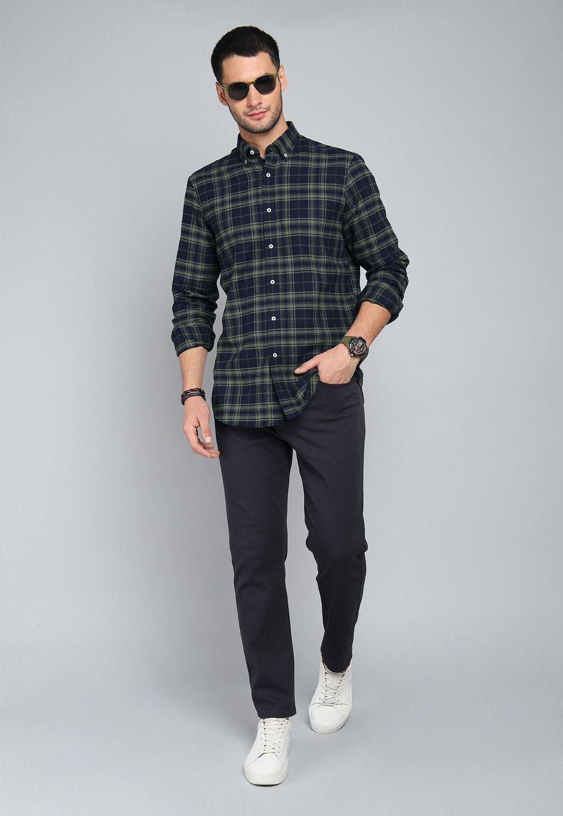 Camisa Cuadros Manga Larga Guy Laroche GLBIF48NB-3