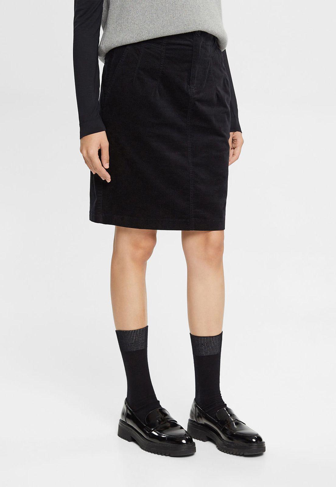 Falda En Pana De Algodón Mujer Esprit-0