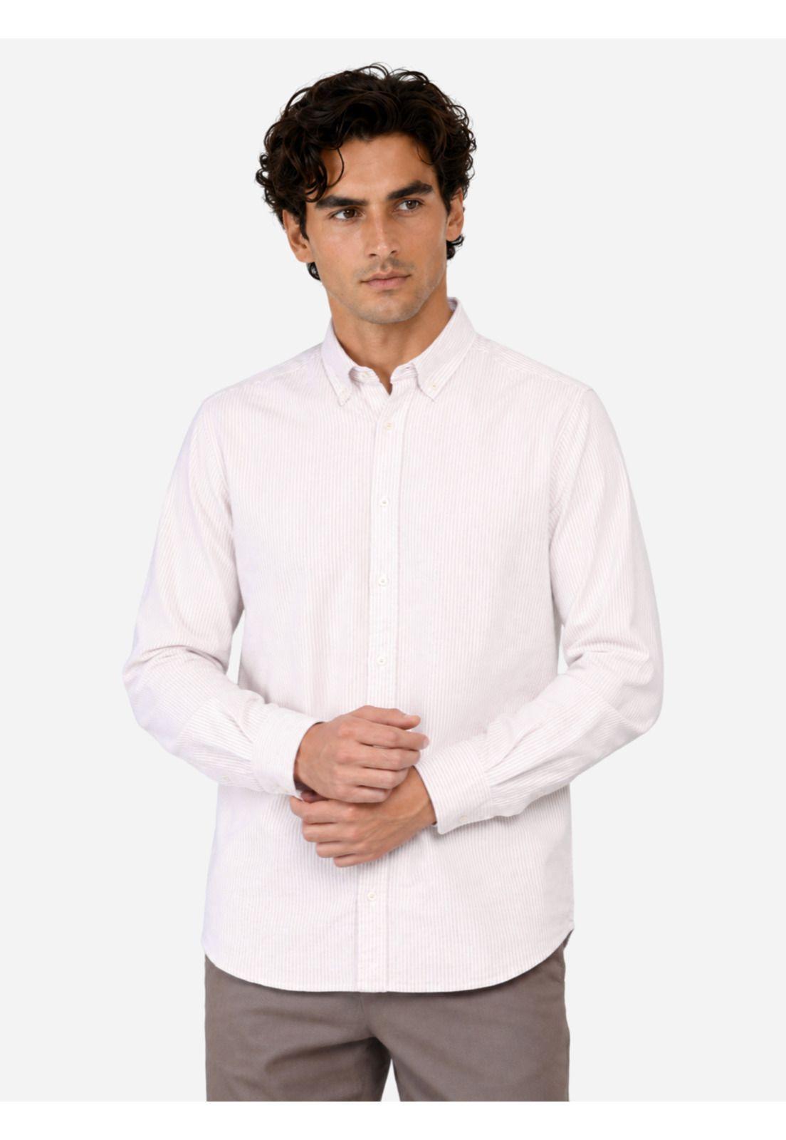 Camisa Oxford Spandex Regular fit Beige Arrow CM33006BE-4