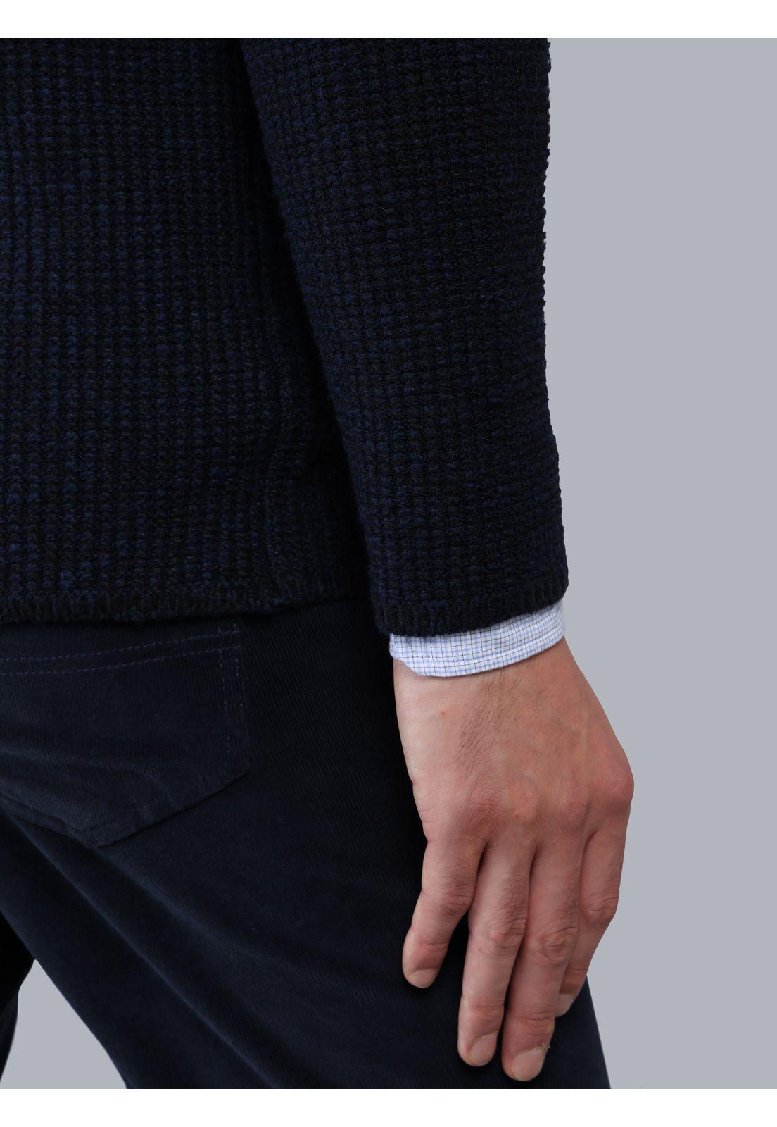 Cárdigan Texturado Regular Fit Azul Marino Arrow SW33006AZ-4