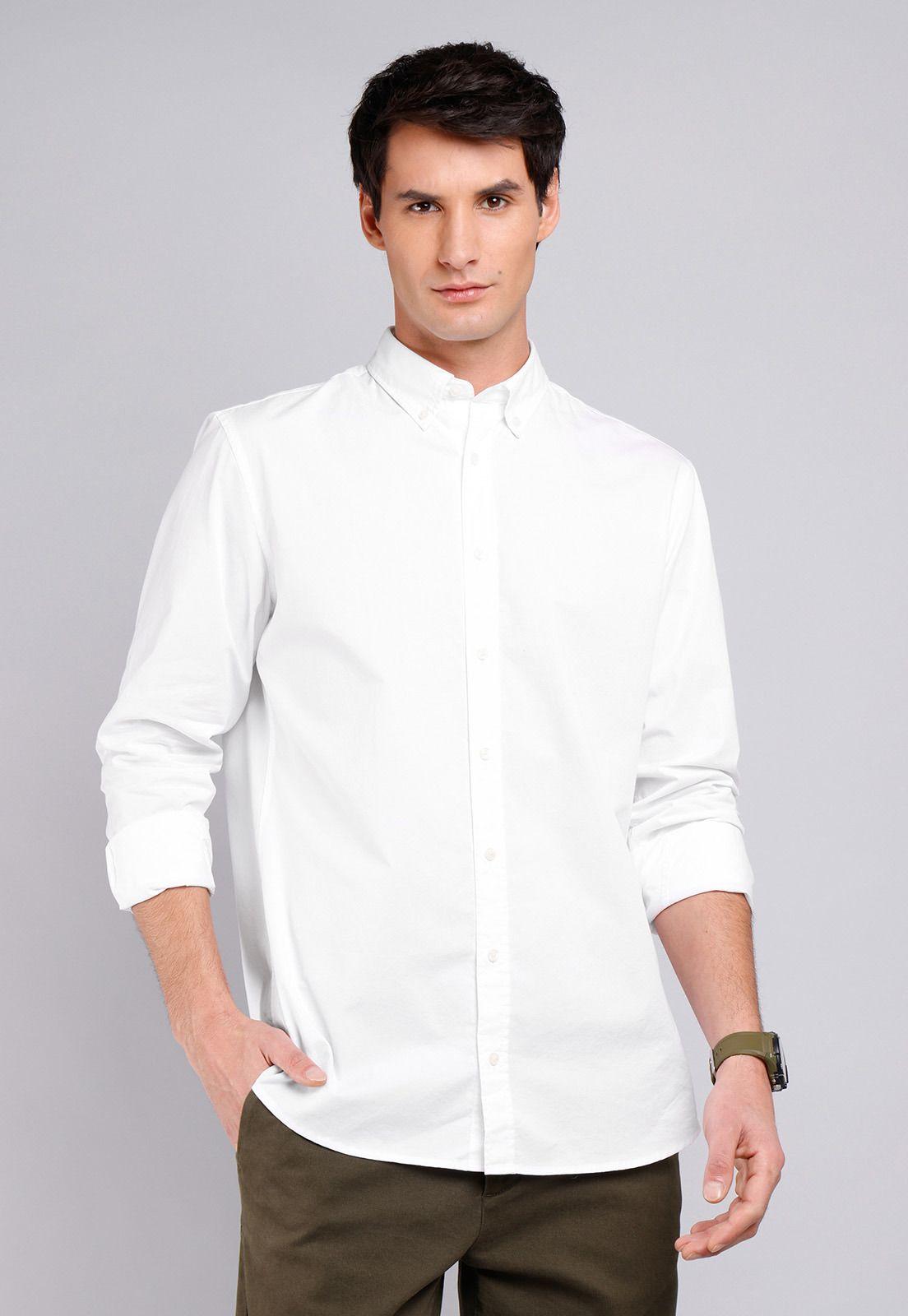 Camisa Hombre Arrow Casual Lisa Manga Larga Algodón-0