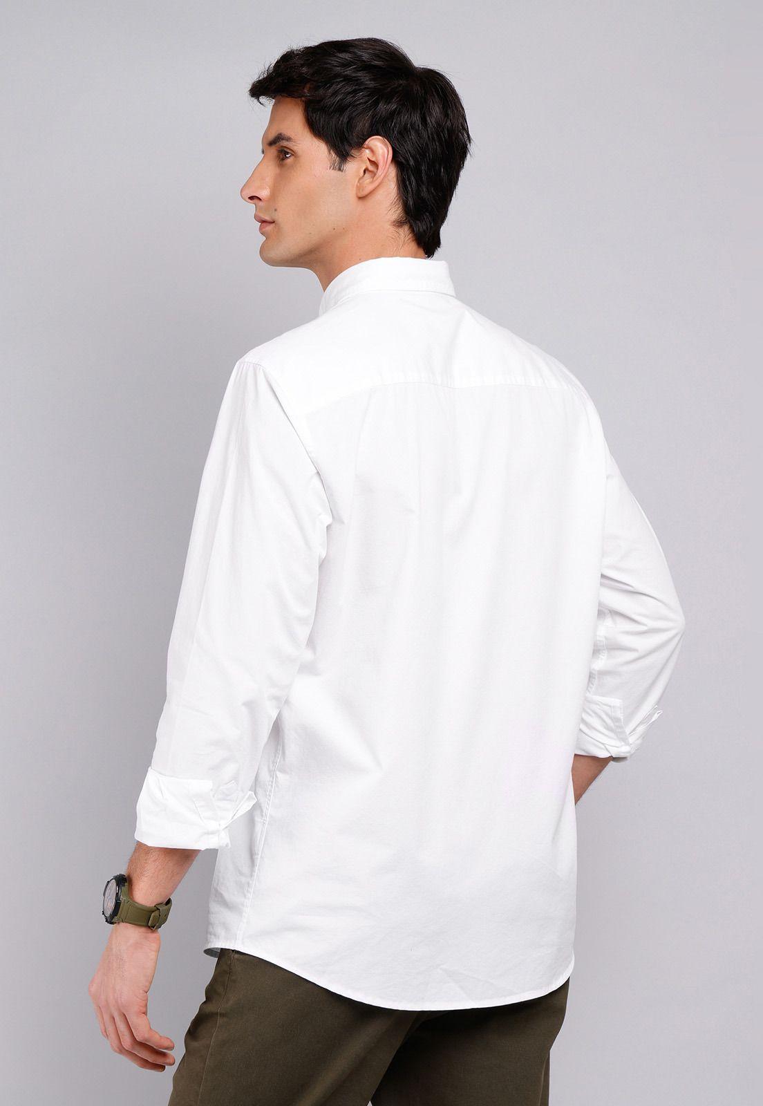 Camisa Hombre Arrow Casual Lisa Manga Larga Algodón-1