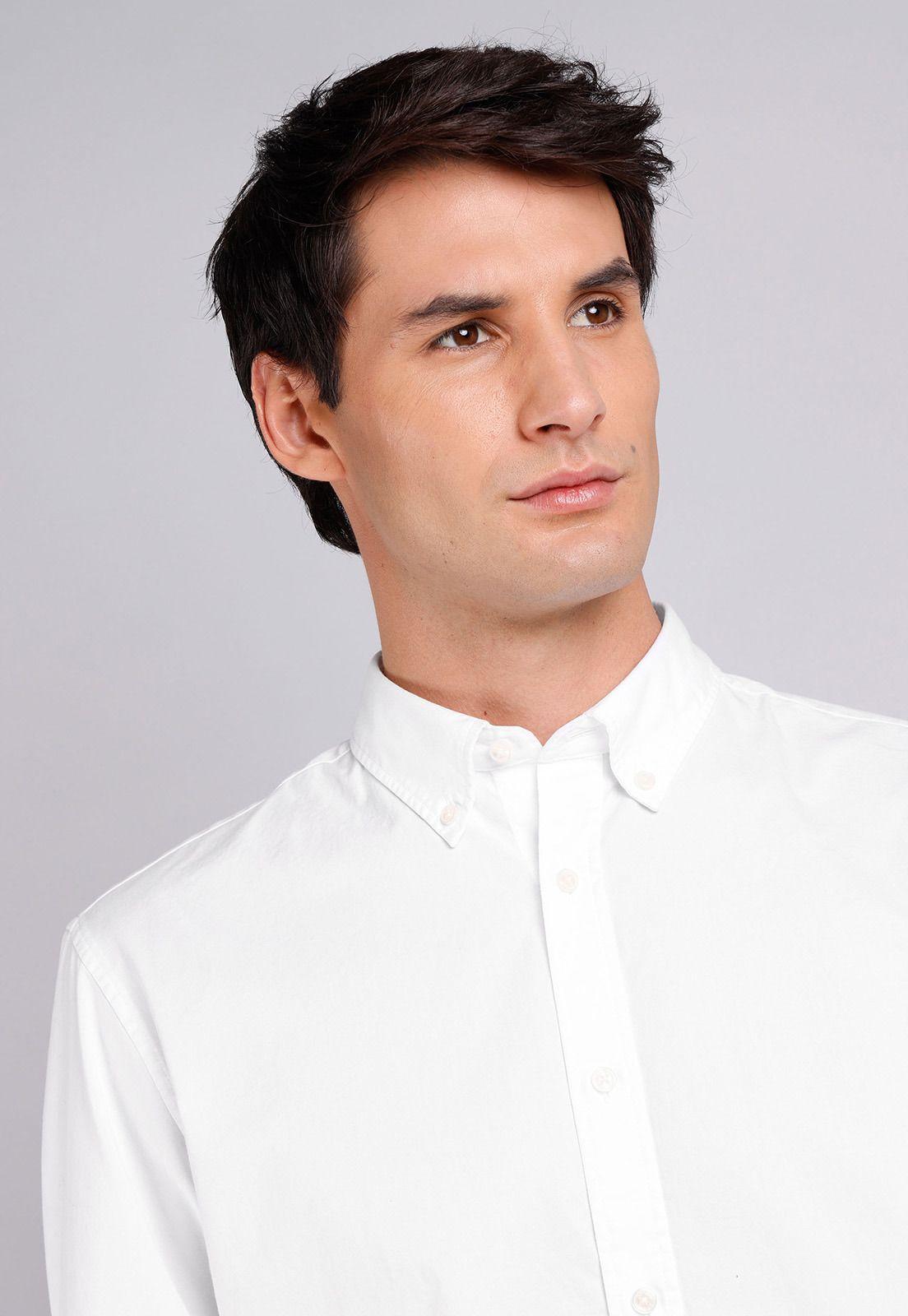 Camisa Hombre Arrow Casual Lisa Manga Larga Algodón-2