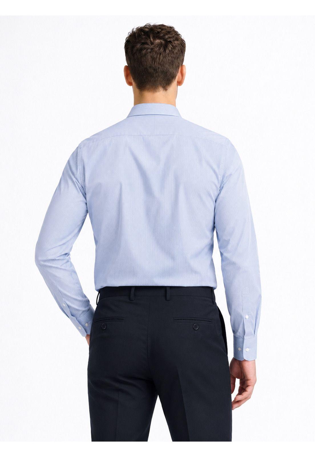 Camisa Formal Rayas Non Iron Tailored Fit Azul Arrow ARM0493AZ-1