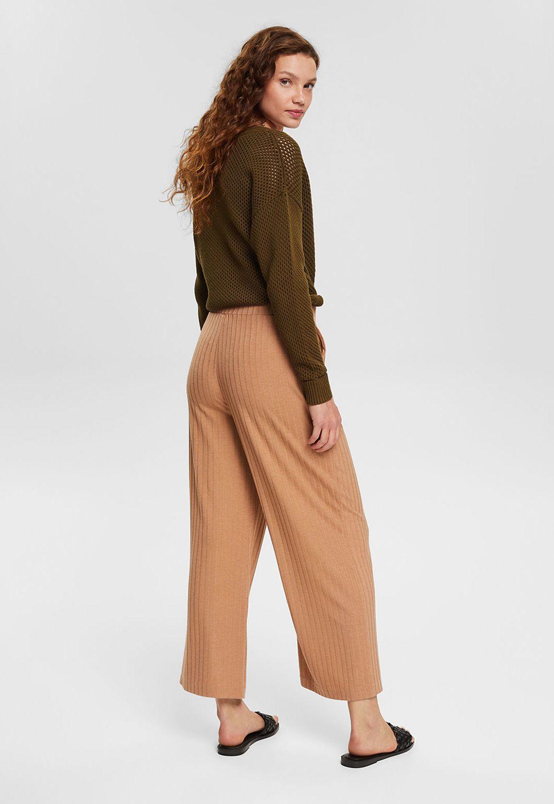 Pantalón Estilo Culotte Con Cintura Alta Esprit-1
