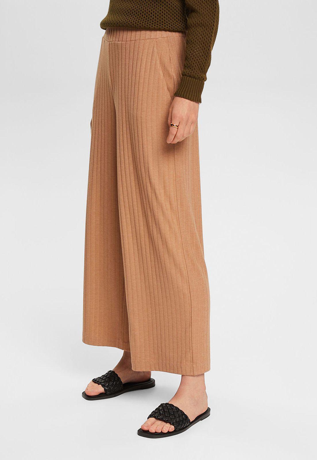 Pantalón Estilo Culotte Con Cintura Alta Esprit-0