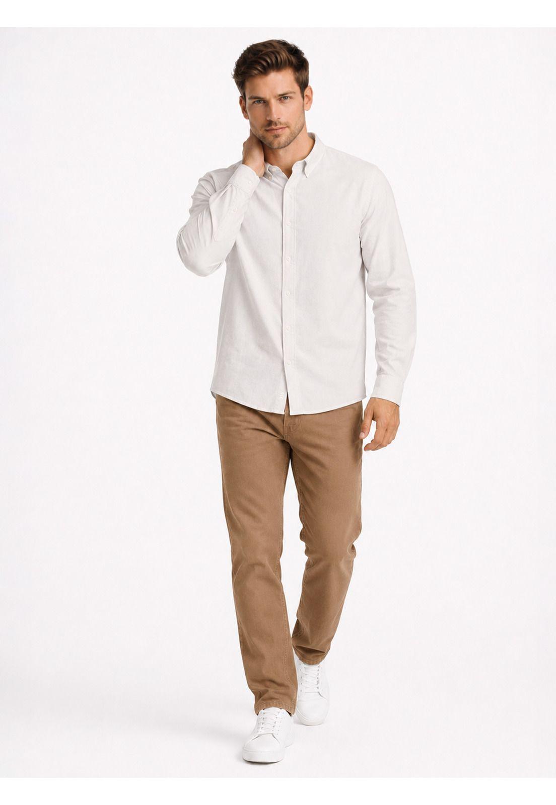 Pantalón Chino Spandex Regular Fit Tabaco Arrow PA34080TA-3