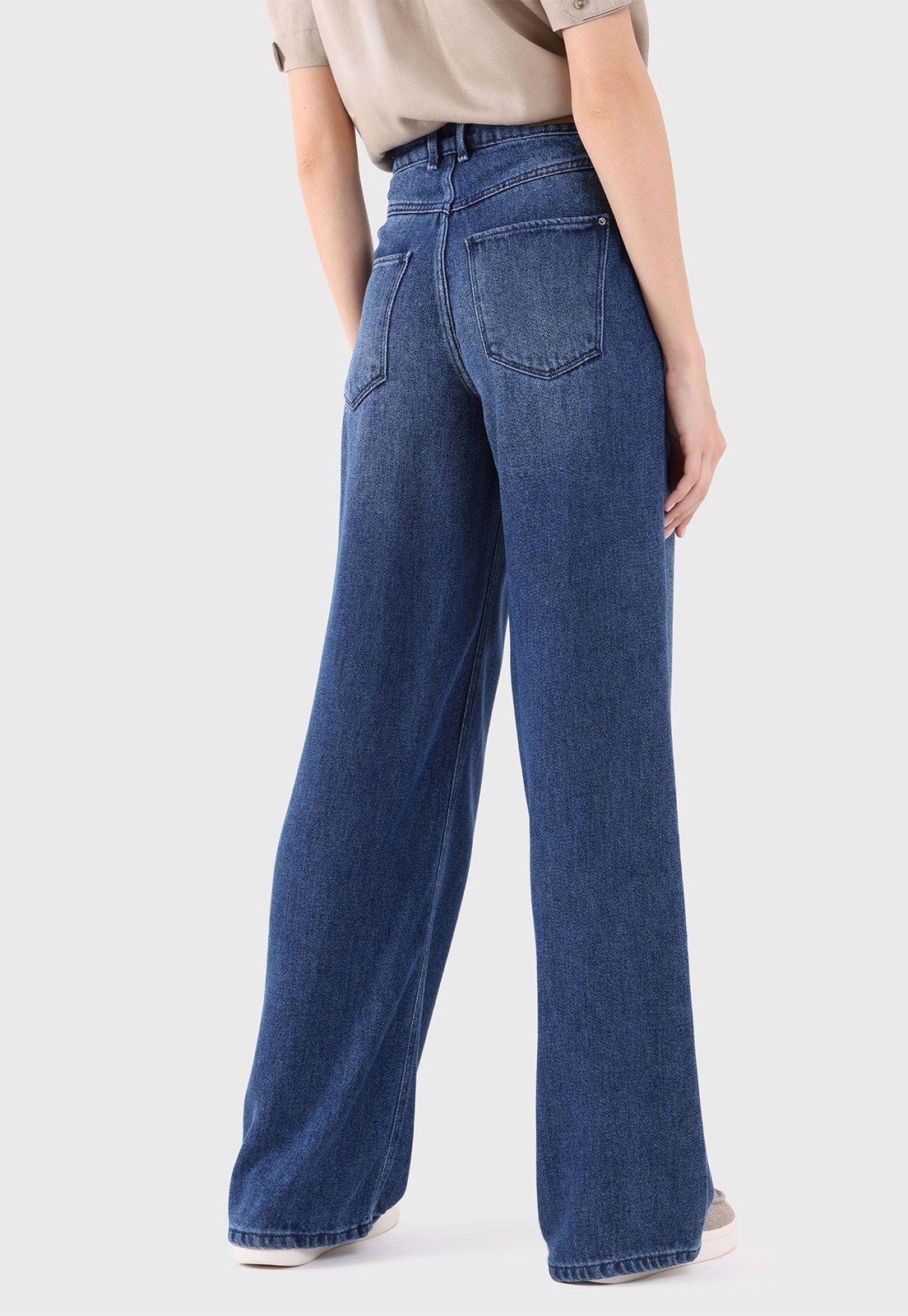 Jeans Corte Pierna Ancha Mujer Esprit-1