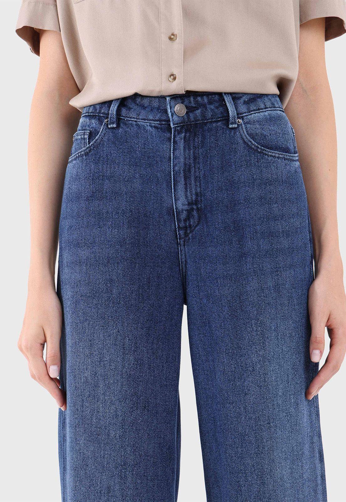Jeans Corte Pierna Ancha Mujer Esprit-2