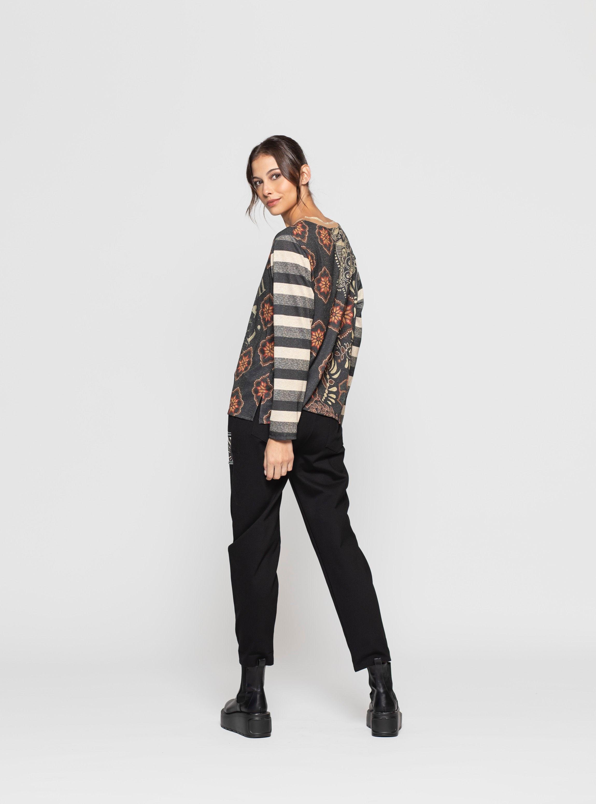 Polera Mujer Sarena Negro Lineatre-0