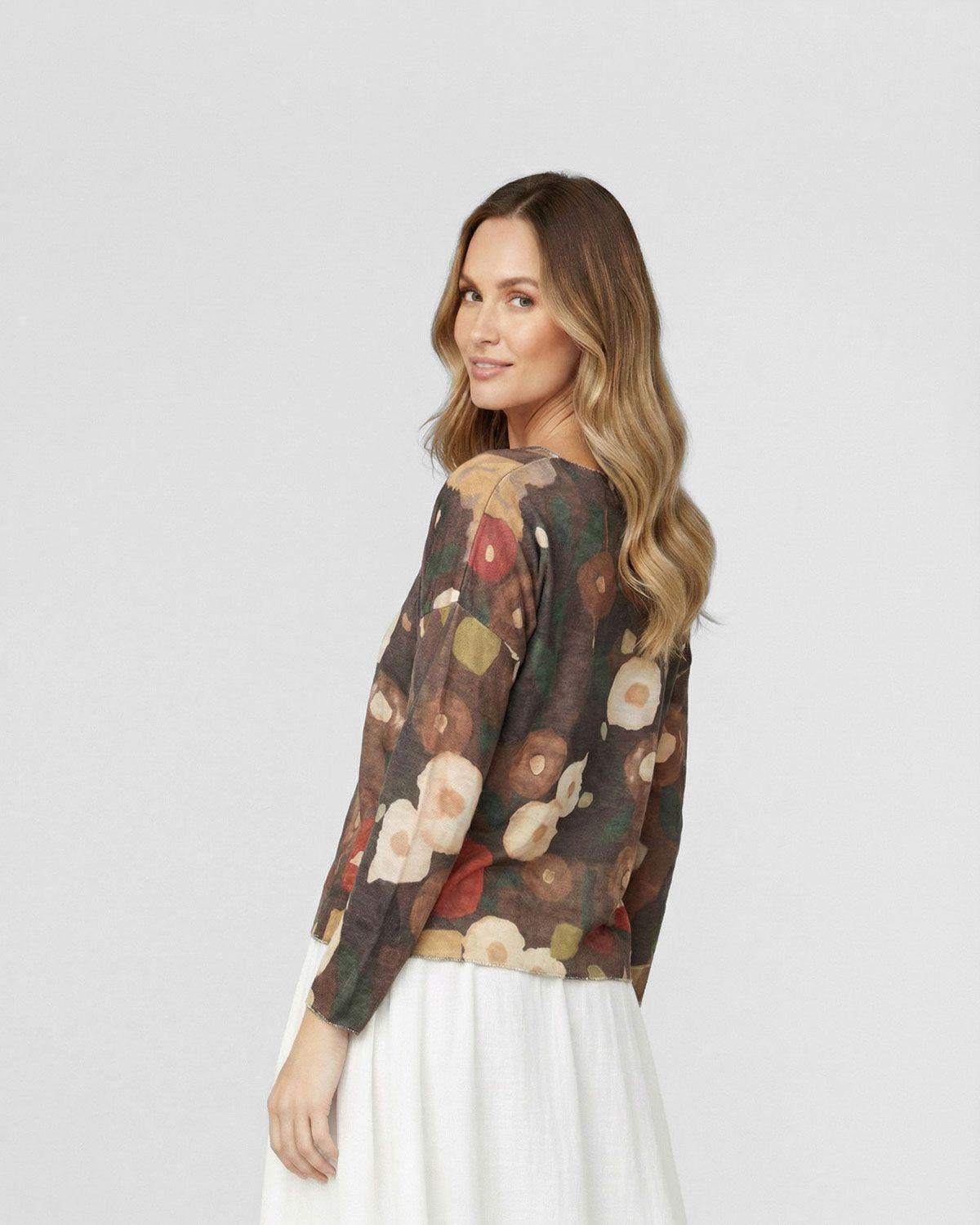 Polera Mujer Vincenza Chocolate Lineatre-2