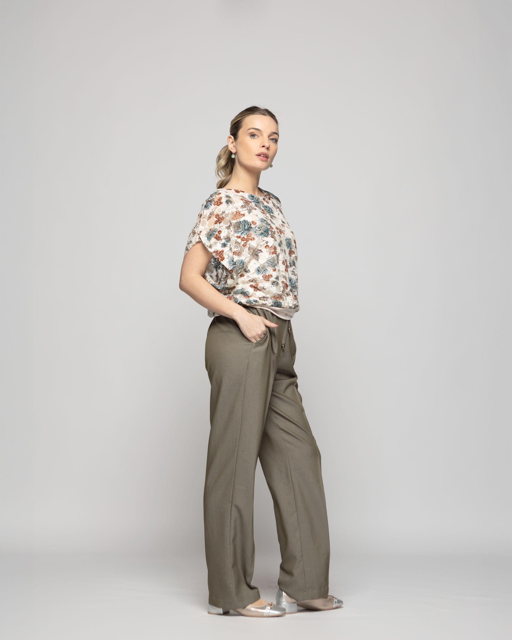 Polera Nigella Manga Caída Encaje Floral Blanco Crema Ludovica-9