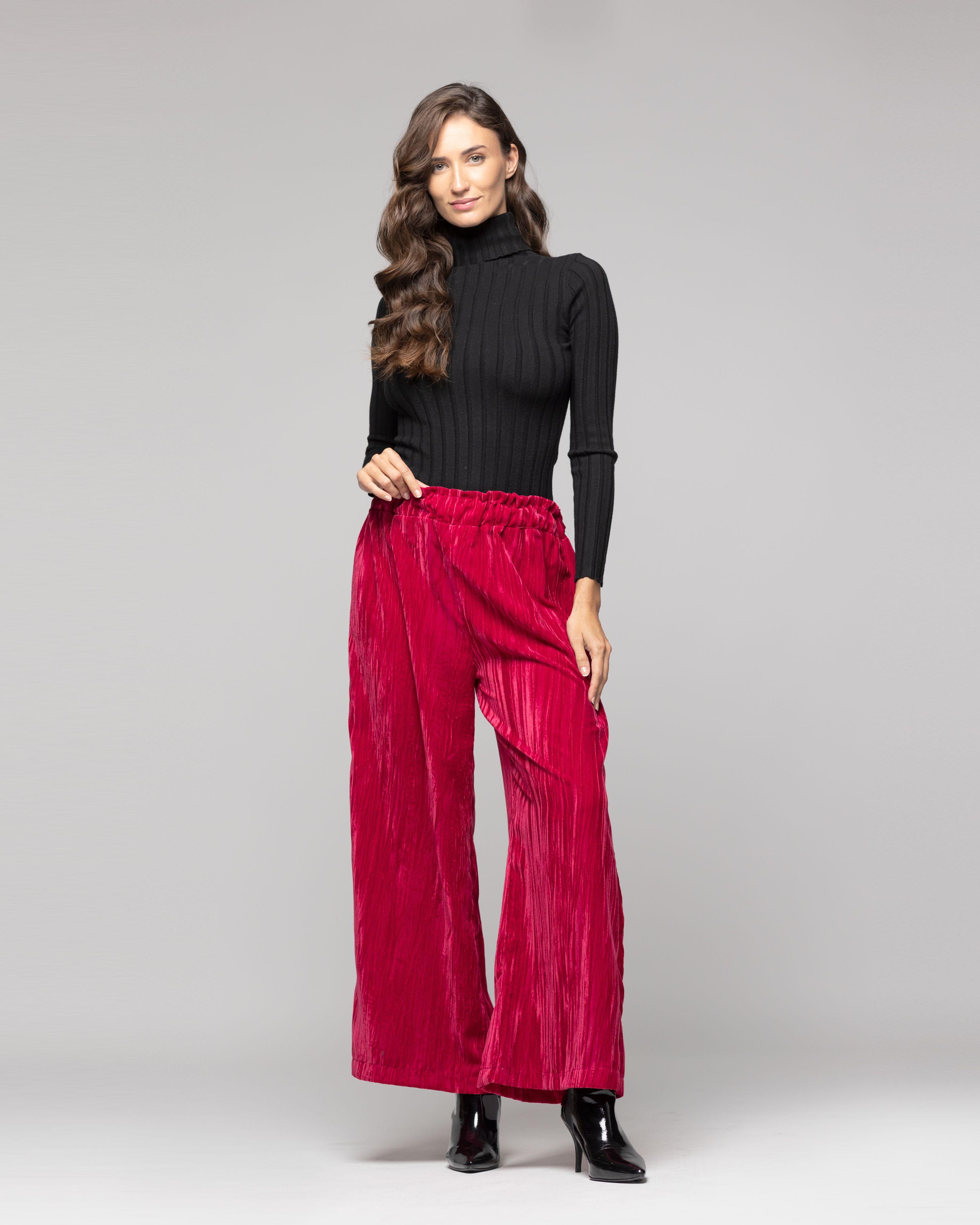 Pantalón Mujer Graziana Morado Lineatre-0