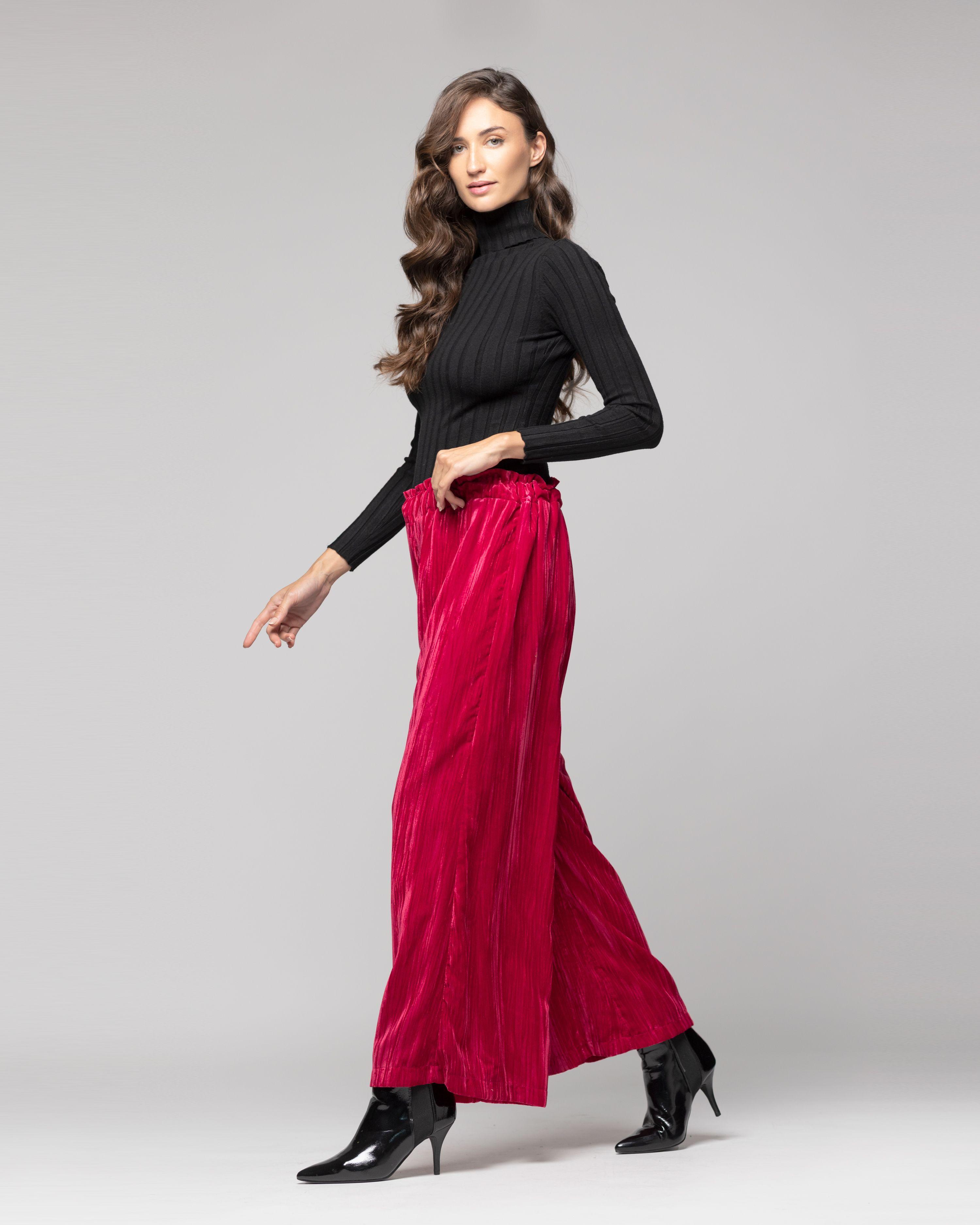 Pantalón Mujer Graziana Morado Lineatre-1
