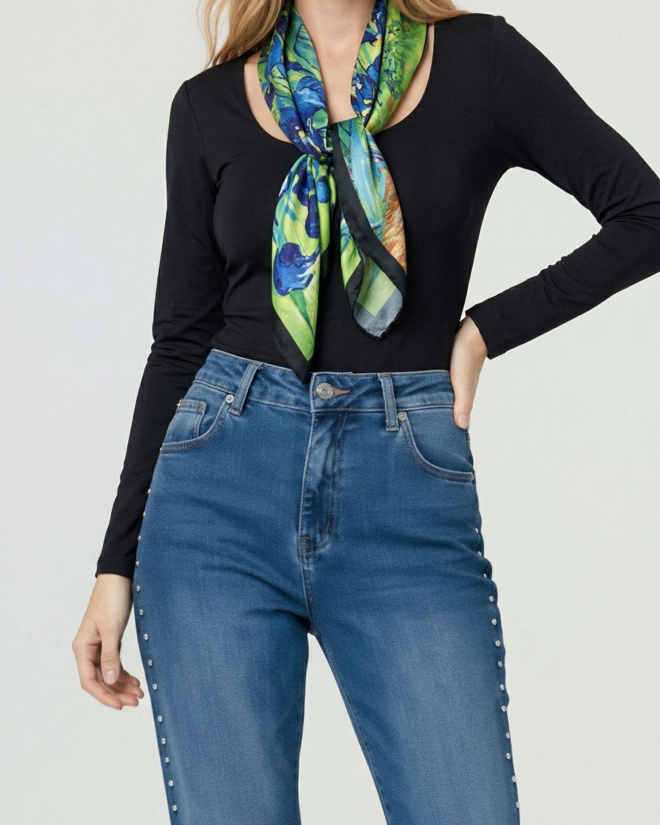 Pañuelo Mujer Rocío Turquesa Lineatre-2