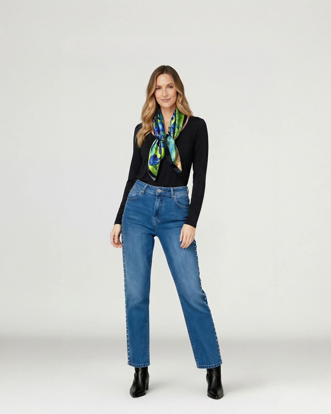 Pañuelo Mujer Rocío Turquesa Lineatre-3